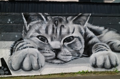 猫の壁画