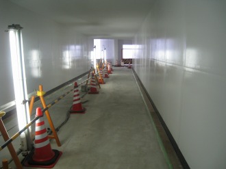 陣頭地下通路の水平トンネル