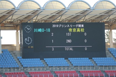 試合は3-0で勝利