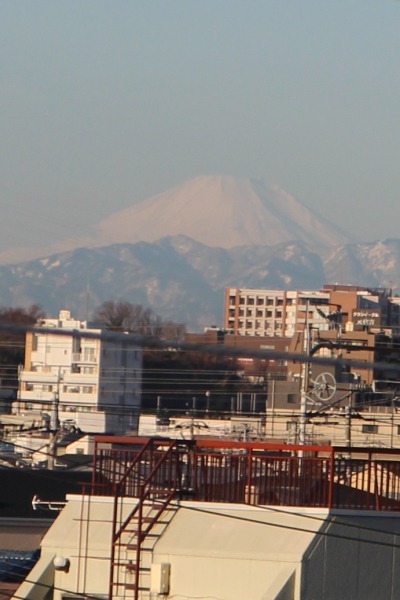 跨線橋から見える富士山