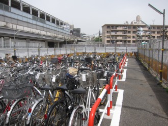 現在の東急武蔵小杉駅自転車等第1駐車場
