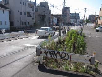 苅宿小田中線 東横立体工区の事業用地