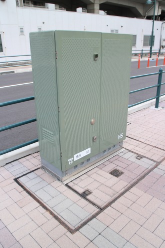 地上に設置された東京電力の施設