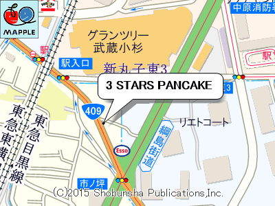 「3 STARS PANCAKE」のマップ