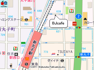 「BJcafe」のマップ