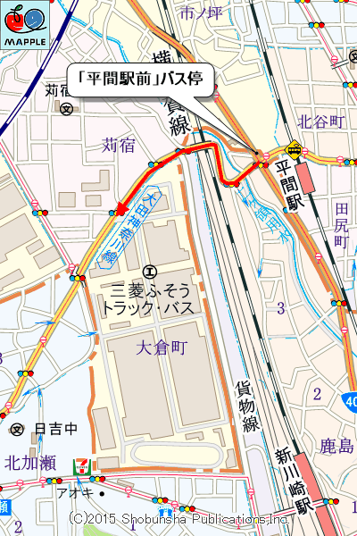 三菱ふそう川崎工場のマップ