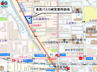 東急バス川崎営業所跡地　マップ