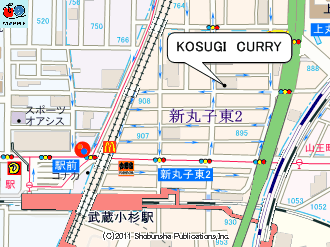 「KOSUGI CURRY」の店舗マップ