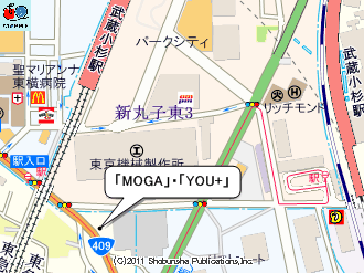 「YOU+」「MOGA」のマップ
