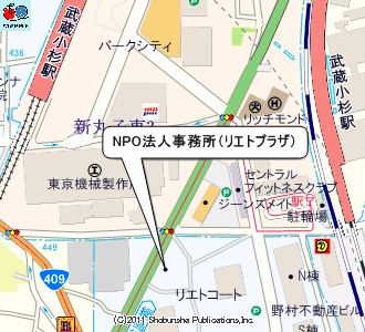 NPO法人小杉駅周辺エリアマネジメントマップ
