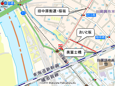 「桜坂」と「おいと坂」のマップ