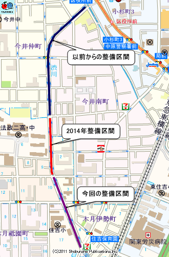 渋川の親水遊歩道整備マップ