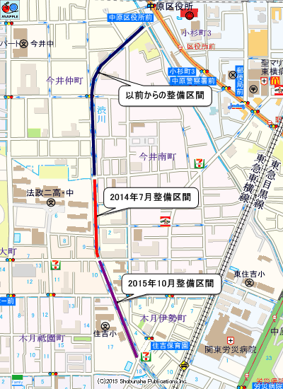 渋川の遊歩道整備マップ