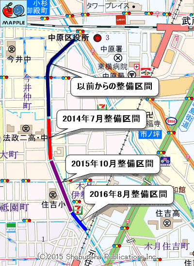 渋川の改修工事マップ