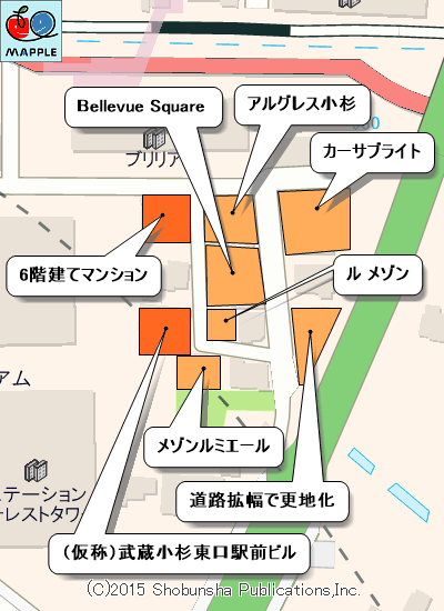 新丸子東3丁目の開発マップ