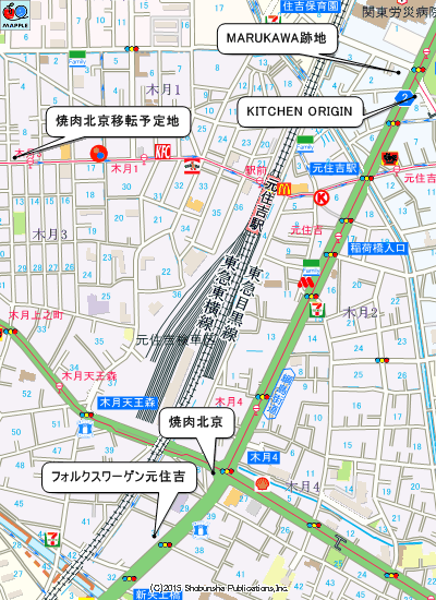 綱島街道店舗マップ
