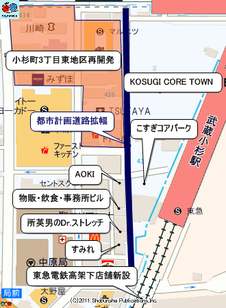 東急武蔵小杉駅南口の近年の変貌