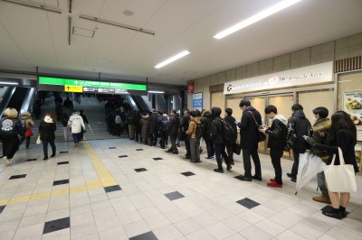 JR武蔵小杉駅の行列