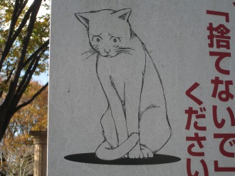 看板の猫