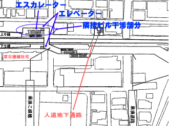 横須賀線武蔵小杉駅連絡通路の図面